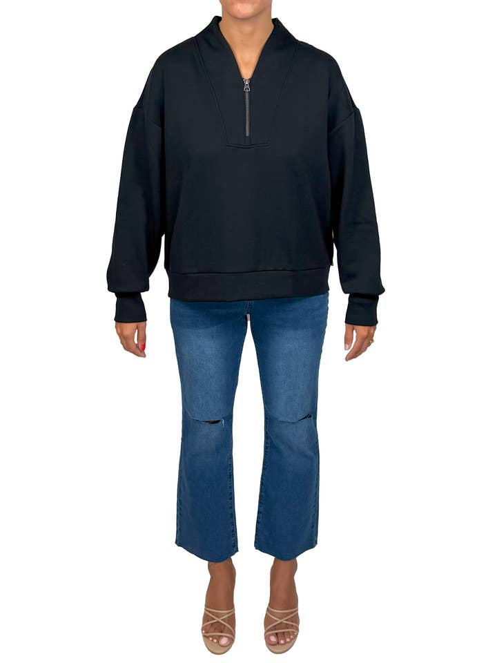 AP8049-B - - Half Zip Sleeve Pullover A3619 for wholesale by K & C Clothing, Inc.