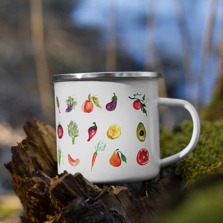 Forest Feast Enamel Mug for wholesale by The Forest Feast