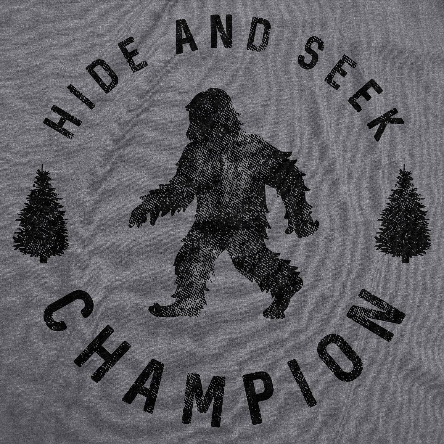 Crazy Dog T-Shirts - Wholesale Screen Printed T-Shirt - Men's - Hide And Seek Champion Graphic T-shirt Funny Bigfoot Tee4