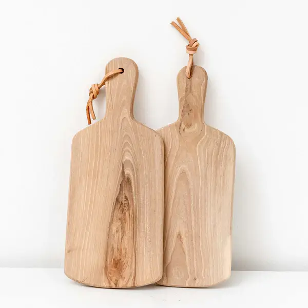 High crafty – Großhandel Schneidebretter – Handgefertigtes marokkanisches Mini-Walnuss-Holzbrett mit Lederschnur0