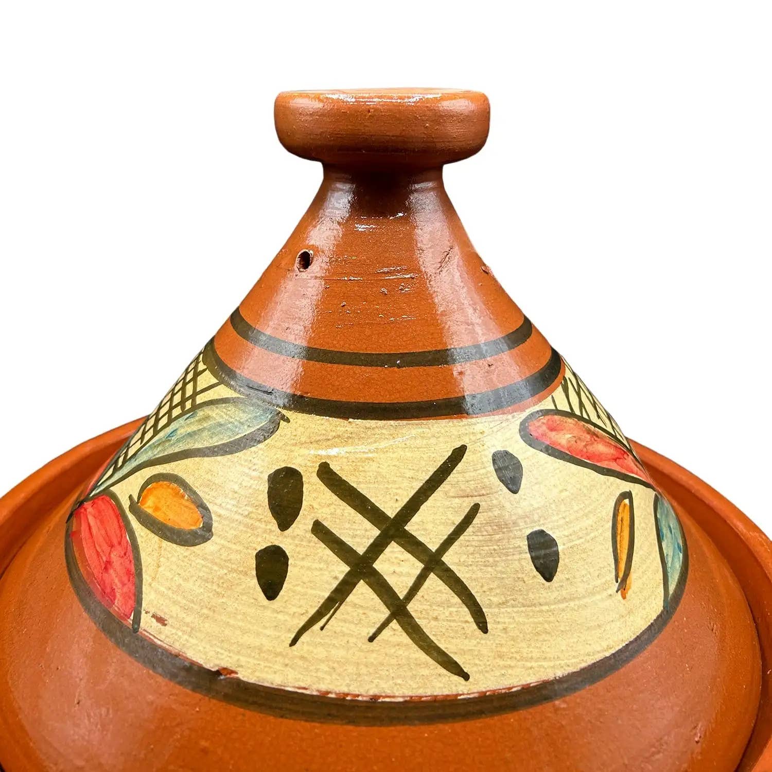 Etnico del Mondo - Wholesale Cooking Pot - Tajine XL 35 cm in Hand-Painted Terracotta with Ebook #162