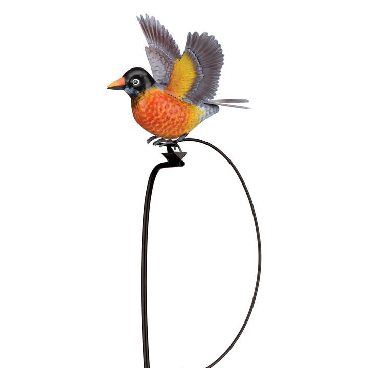Regal Art & Gift - Wholesale Garden/Lawn Stake - Rocker Bird Stake - Robin0