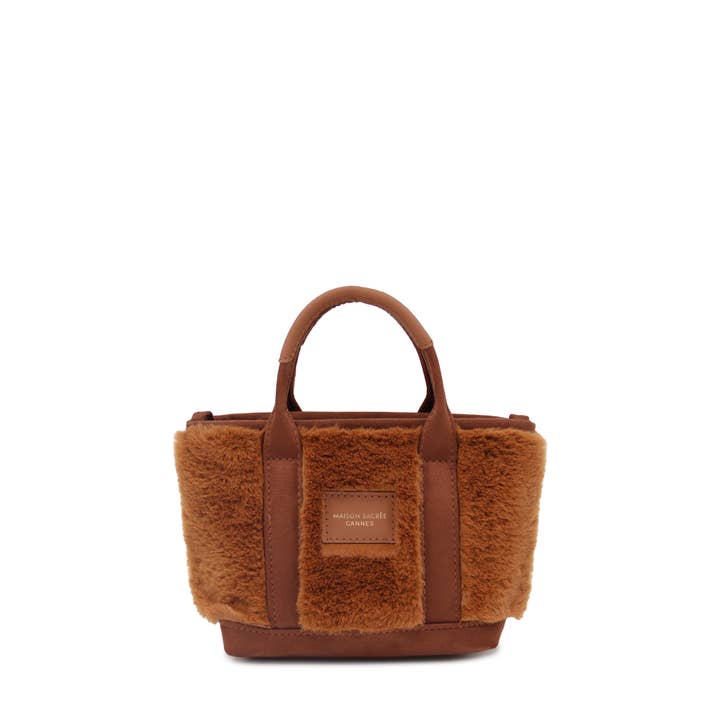 Bolsa a Tiracolo Extra Mini Miramar Teddy Brown por atacado de Maison Sacrée
