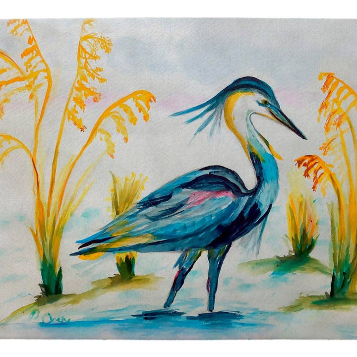 Zerbino Stalking Blue Heron per la vendita all'ingrosso da parte di Betsy Drake Interiors