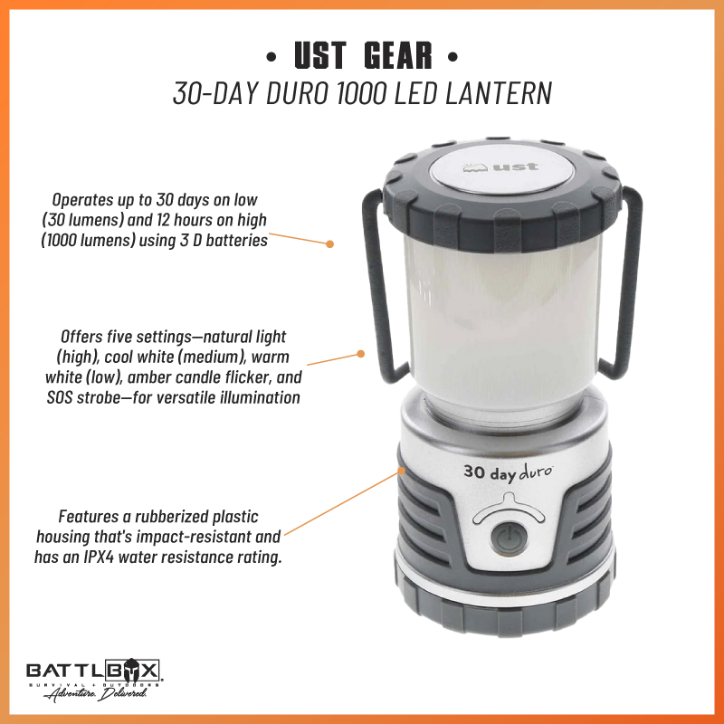 BattlBox - Wholesale Lantern - UST Gear 30-Day DURO 1000 Lumens LED Camping Lantern Light3