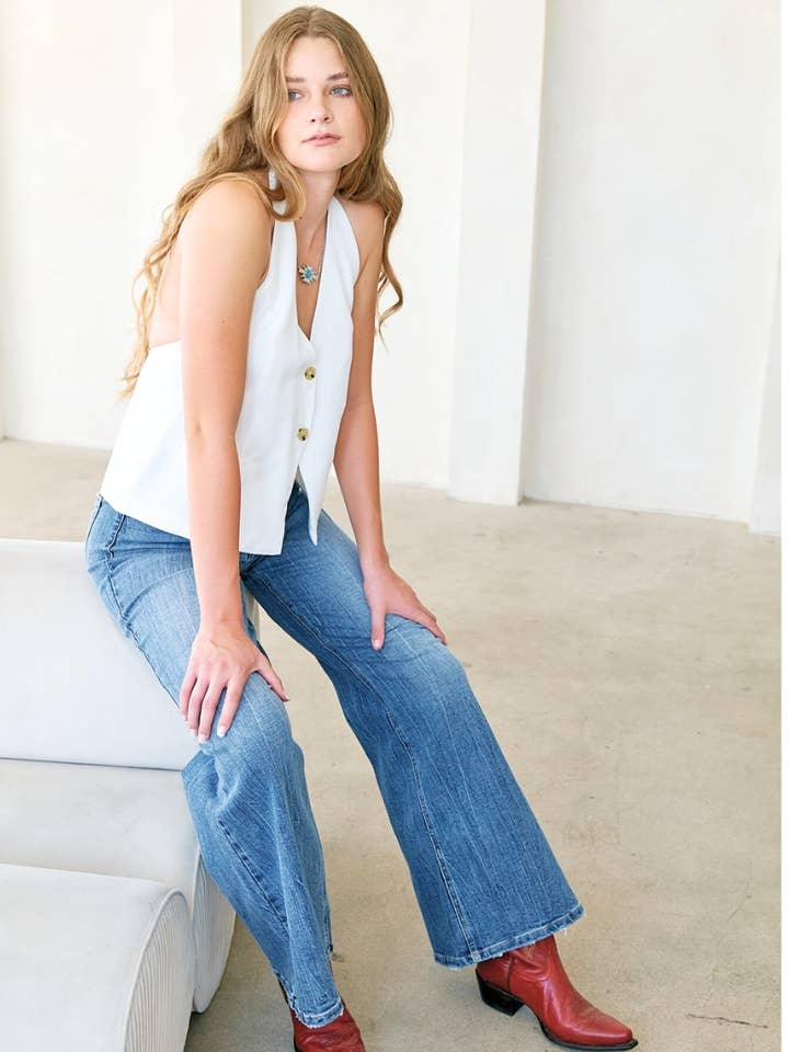 ARTEMIS VINTAGE - Wholesale Jeans - Women's - TUMMY CONTROL HIGH RISE PALAZZO JEANS