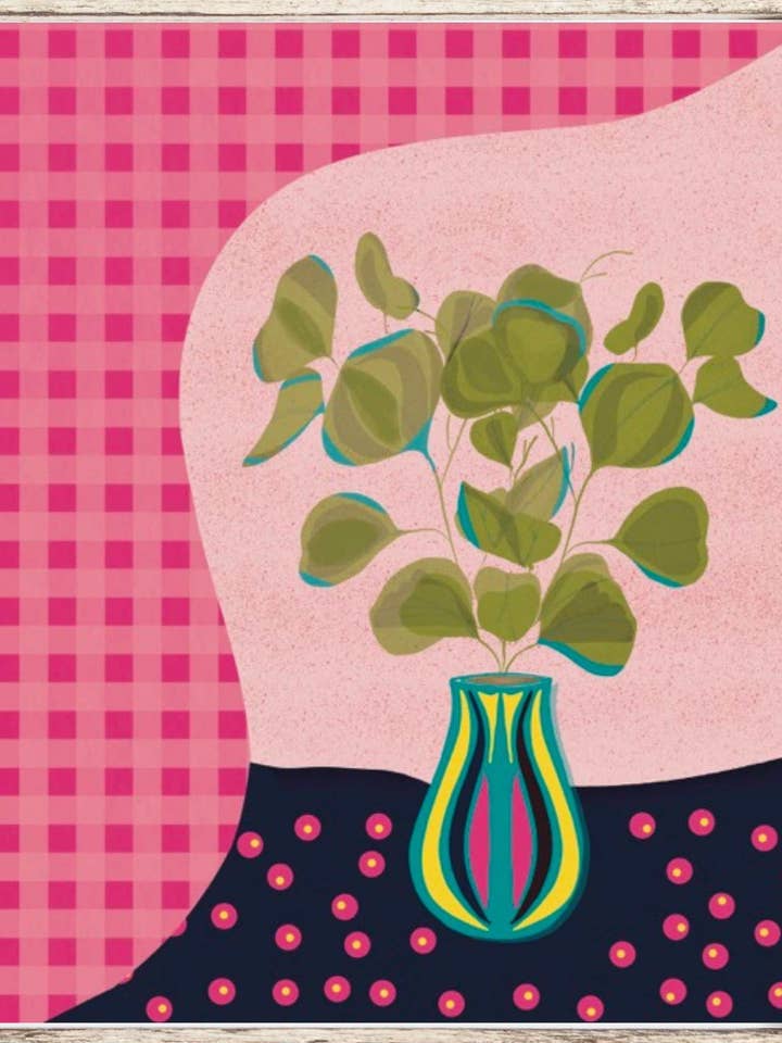 Eukalyptus rosa konsttryck för wholesale av Julia Frost Art