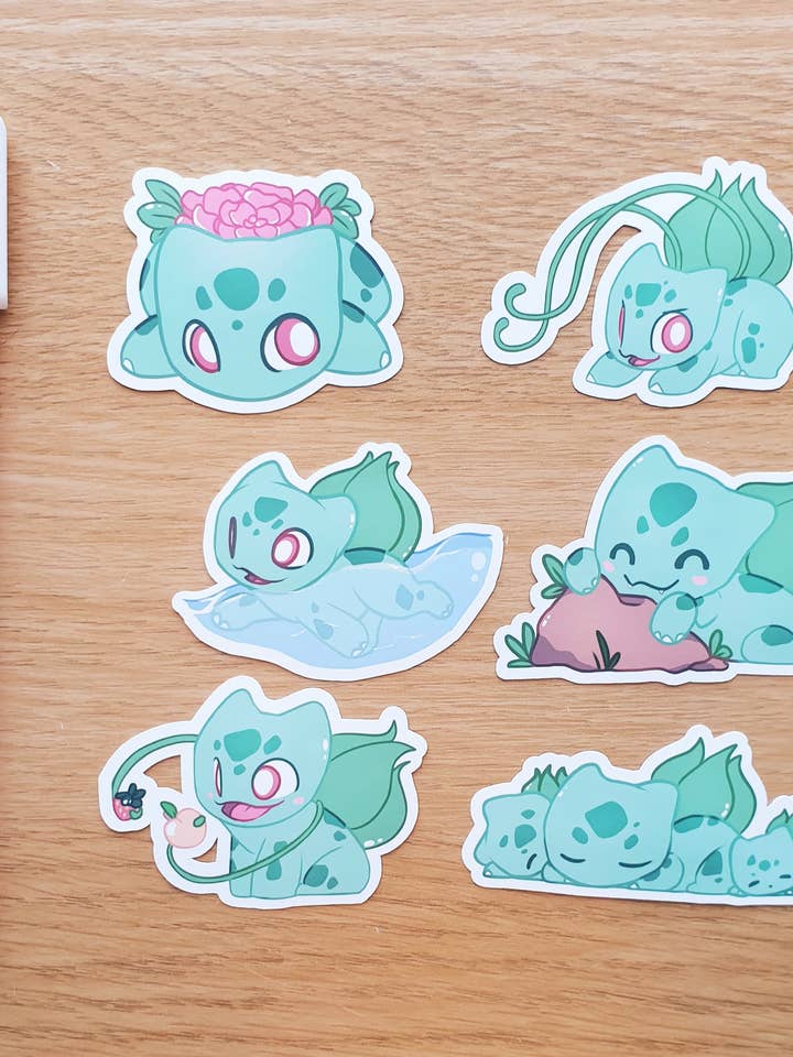 Bulbasaur Pokemon Sticker for wholesale by Ellesdoodlebox