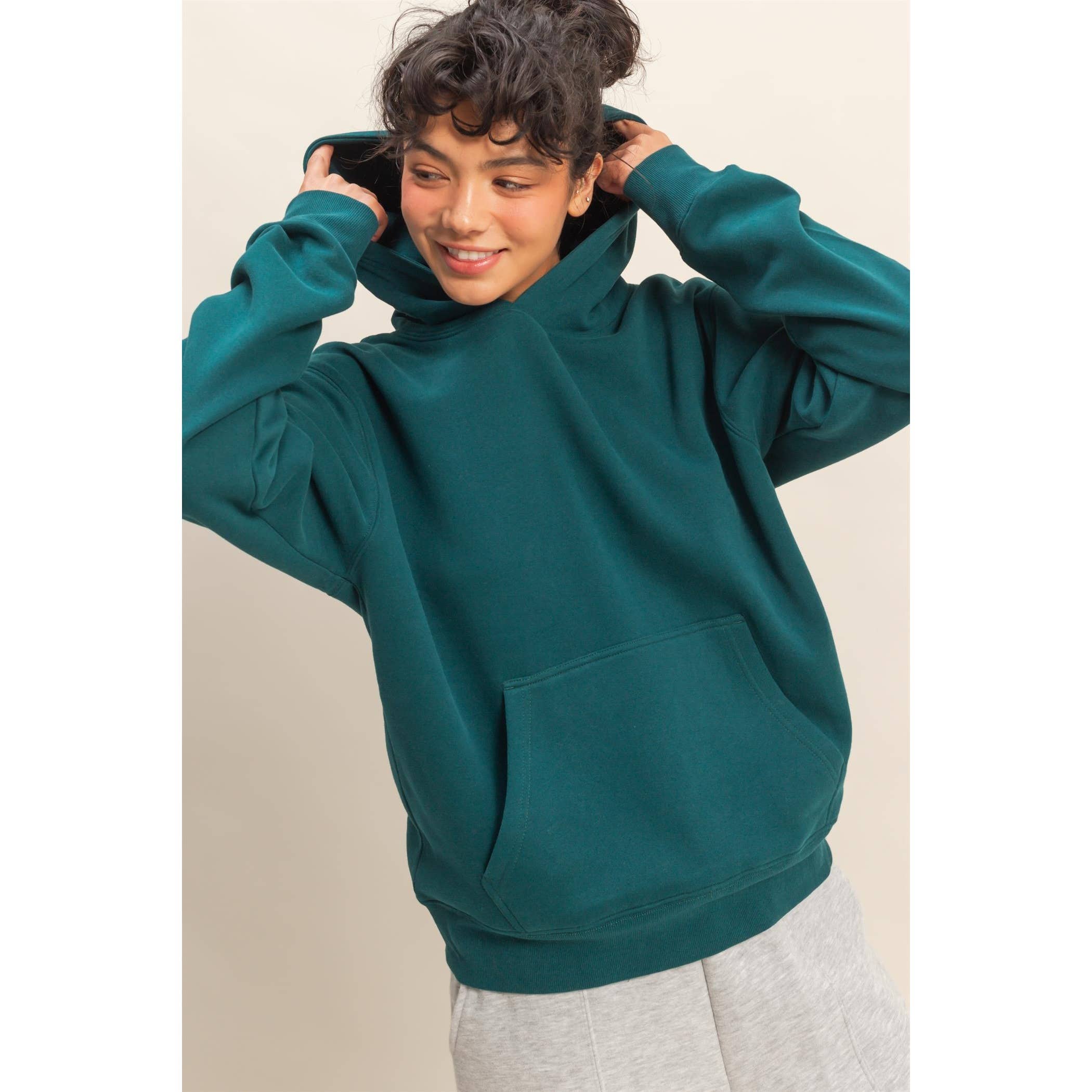 HYFVE – Hoodie – Mulher por atacado – Camisola de Conforto Essencial com Bolso Canguru19