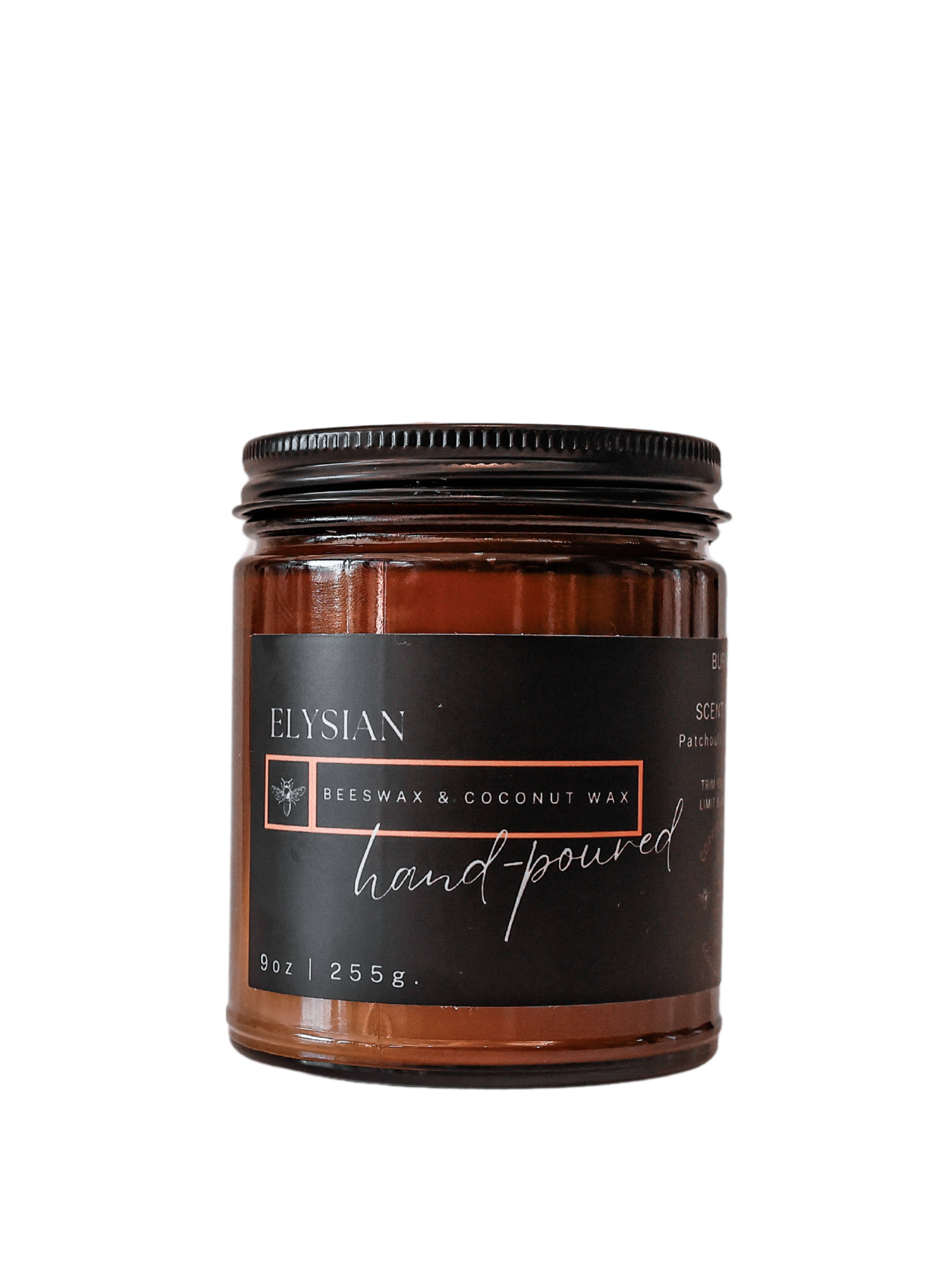 Copper & Wax Co. - Wholesale Jar/Filled Candle - Elysian Patchouli Vanilla Incense Meditation Candle Jar