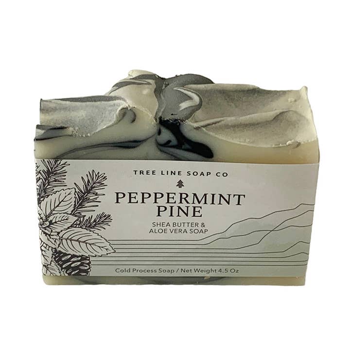 Peppermint Pine Soap for wholesale by Tree Line Candle Co