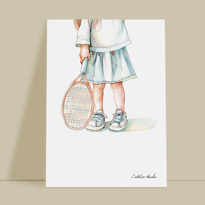 Wall decoration for baby/children's room for girls tennis - Passion theme for wholesale by L'atelier Toudou