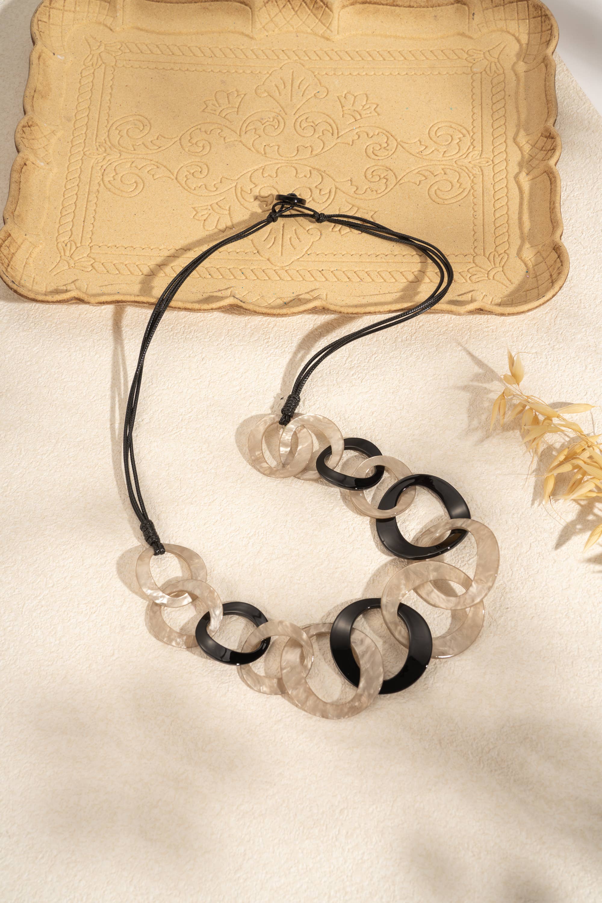 COSMOS - Wholesale Beaded/Pearl Necklace - Long Link Necklace Resin Bohemian Chic3