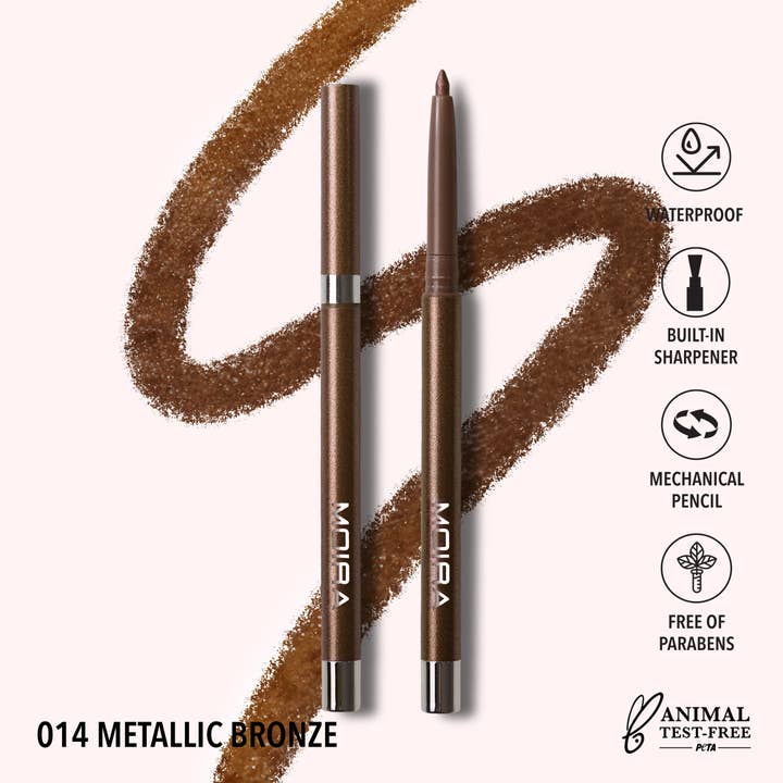 Statement Shimmer Liner (014, Metallic Bronze) for wholesale by Moira Cosmetics
