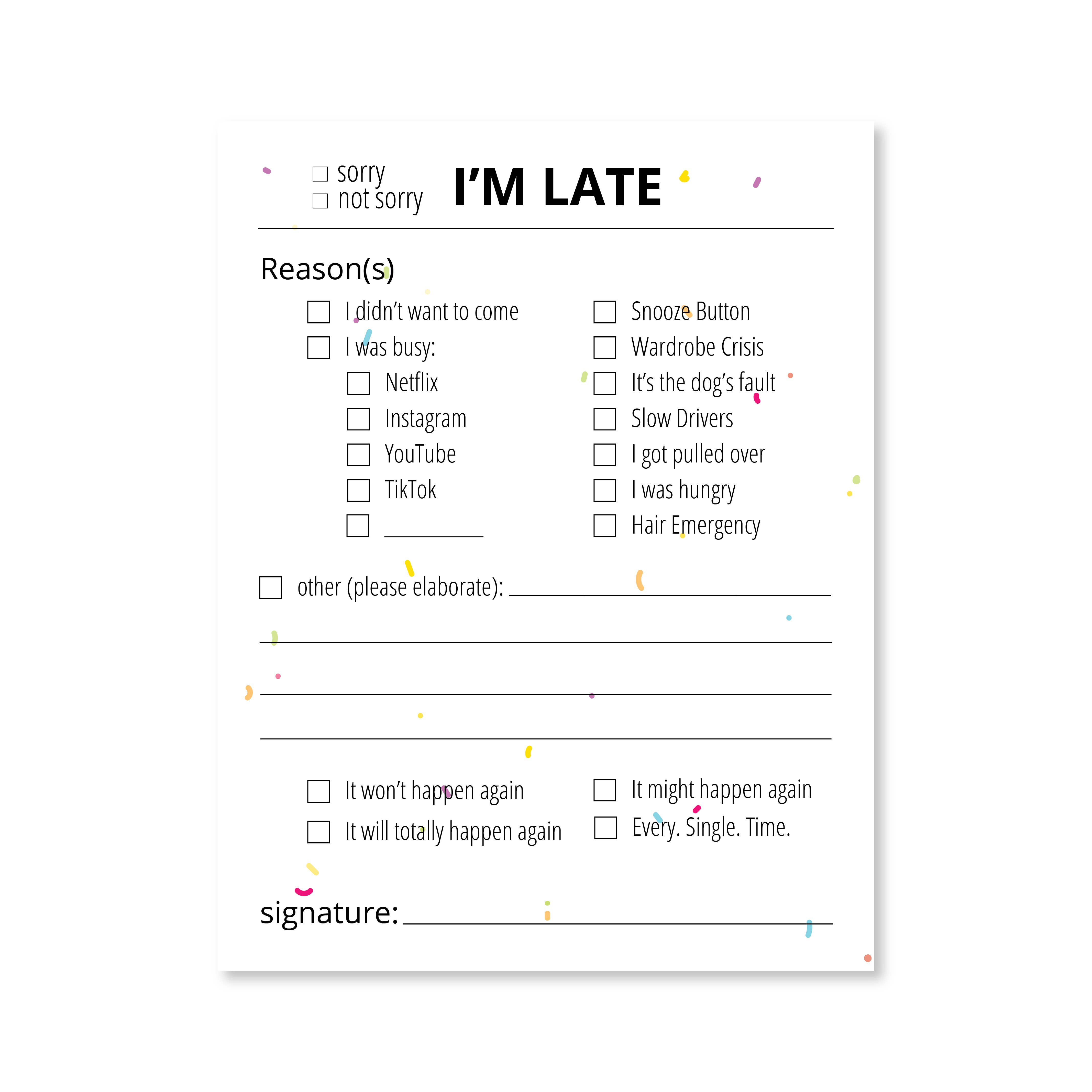 Public School Paper Co. - Wholesale Stationery/Notecard Set - Late Notes0