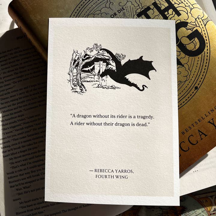 Fourth Wing Basgiath War College 5x7 Art Print Bookish Gift for wholesale by Well Read Babes