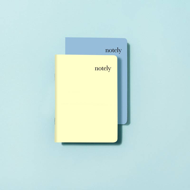 Notely - Wholesale Notebook - Lemon & Byron Blue - A6 Pocket Notebook (Set of 2)