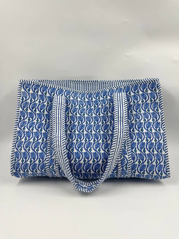 Borsa Tote Piccola Boho Reversibile Trapuntata Kantha 100% Cotone per la vendita all'ingrosso da parte di Funky Yak Ltd