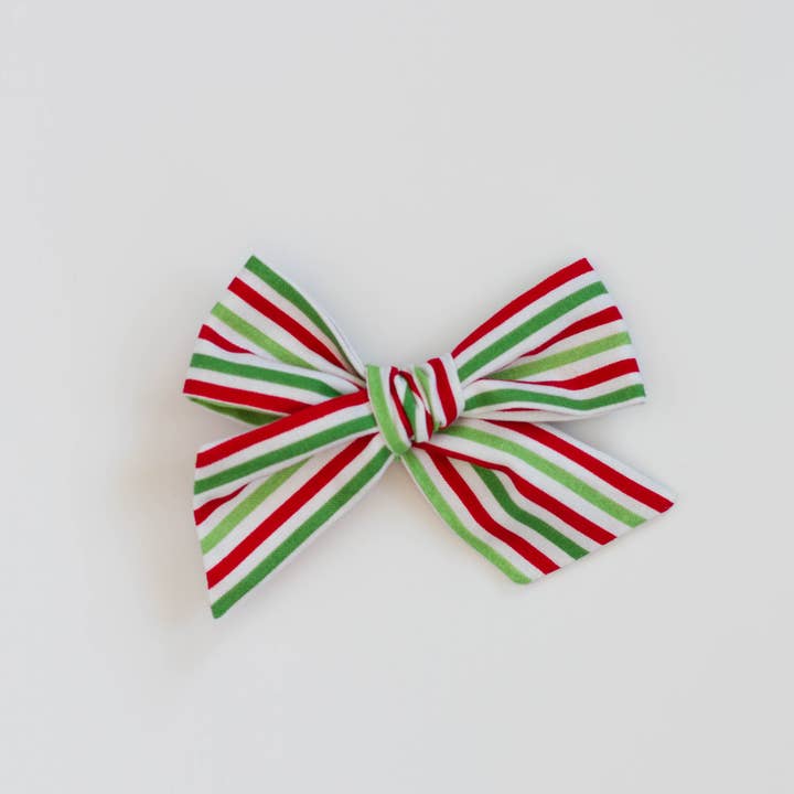 Holiday Stripe Bow for wholesale by Wanderlust and Mayhem