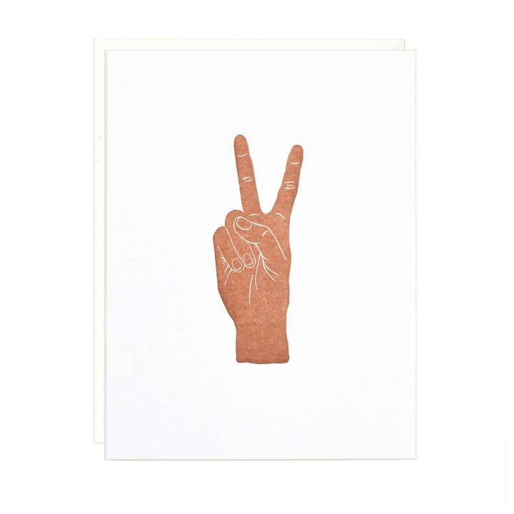 Peace Fingers - Terracotta for wholesale by Lake Erie Design Co.