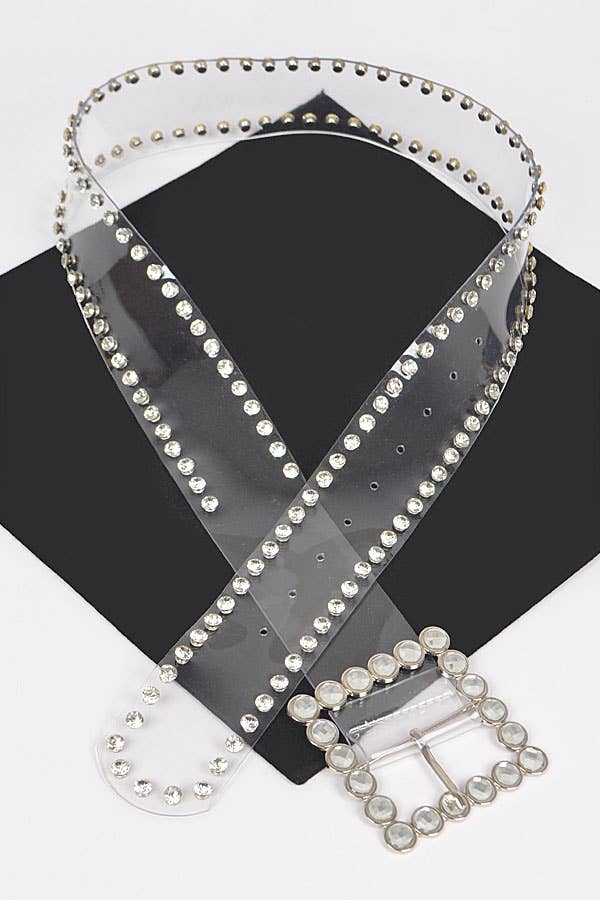 DUIDELIJK Doorzichtige riem met parelsluiting en parels voor groothandel op Faire1