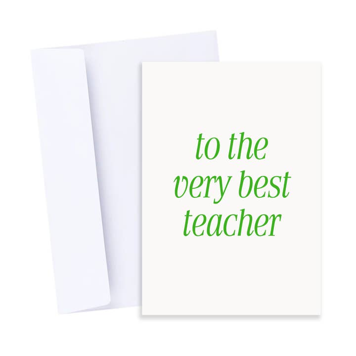 Popsy Press - Wholesale Teacher/back-to-school card - Very Best Teacher Card | Teacher Appreciation Thank You Card