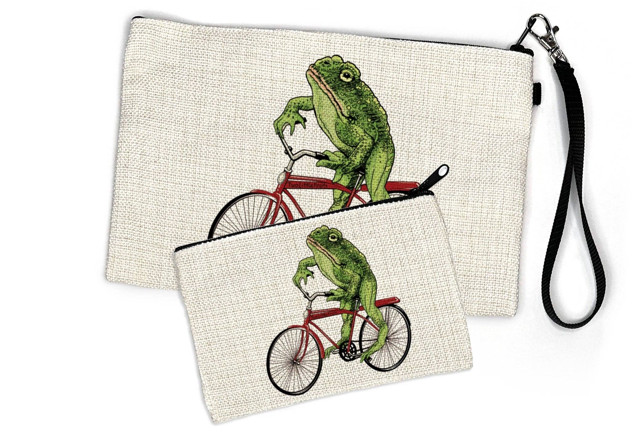 Two Little Fruits – Engroshandel Posetaske – unisex – Frølynlåspose | Makeup-taske | Møntpung | Frøer0