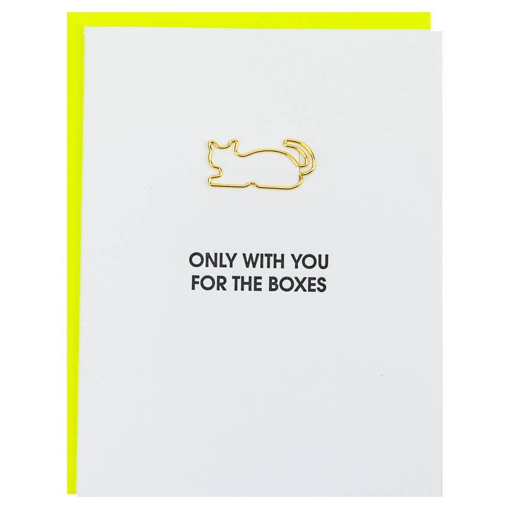 Chez Gagné – wholesale Love card – Only With You For The Boxes - Pet - Cat Paper Clip Card0
