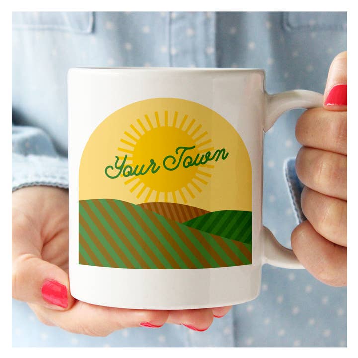 Rock Scissor Paper – wholesale Kaffekoppar – Personlig stadsmugg Farmland View