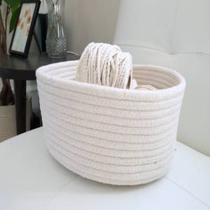 Cotton Rope Basket Factory Wholesale  Custom Woven Cotton Rope Yoga Mat  Storage Basket Manufacturer 