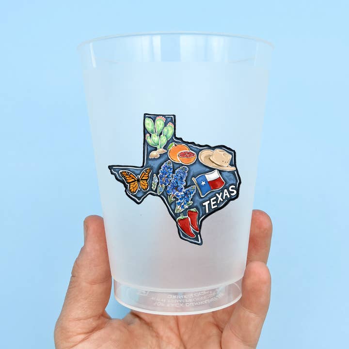 Texas Favorites, set di bicchieri per feste, riutilizzabili per la vendita all'ingrosso da parte di Home Malone