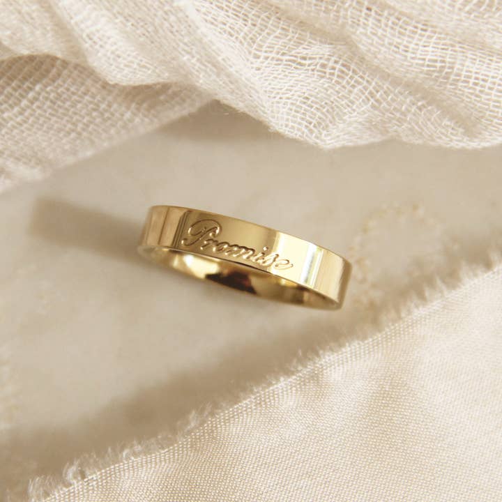 LoveStory Collection - Vente Anneau/bague à empiler - Bague Promise de 4 mm, bague de pureté, bijoux chrétiens3