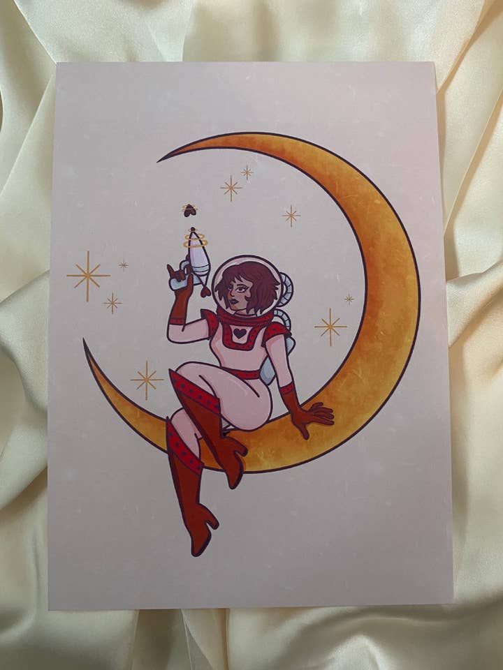 Impression Fille de l'Espace pour la vente par Minor Inconvenience Co