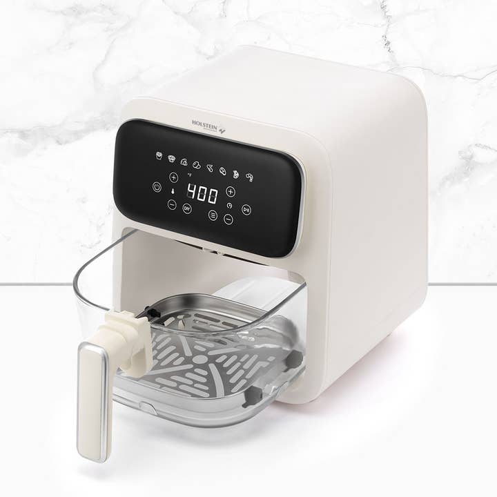 HOLSTEIN 4.2 QT DIGITAL AIR FRYER WITH GLASS BASKET WHITE for wholesale on Faire3
