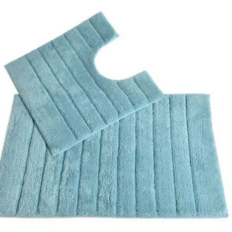 Allure Bath Fashions – Engroshandel Bbademåttesæt – Luksus bademåtte og toilet piedestal mat sæt i ribbet design13