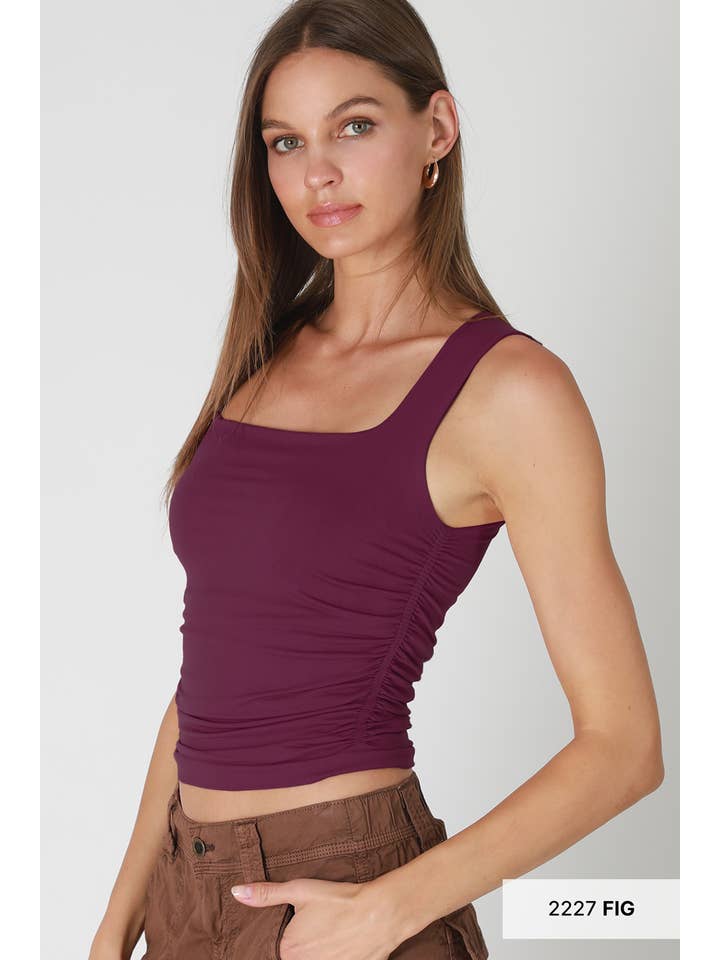 NIKIBIKI - Wholesale Tank Top - Women's - NS8408- Clean Line Square Shirred Top9