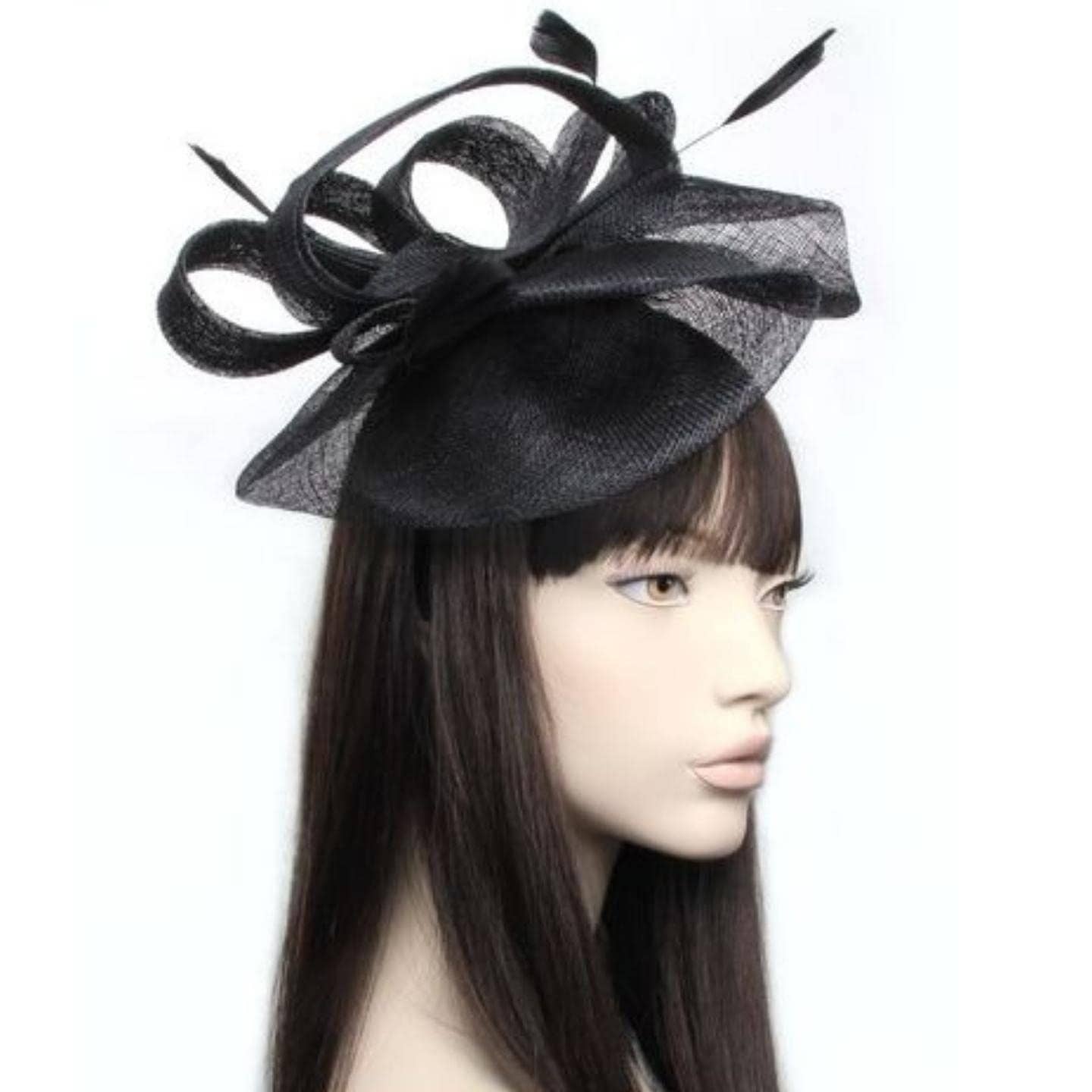 Topkids Accessories - Venta al por mayor Tocado - Mujer - Diadema Fascinator grande para mujer, sombreros fascinadores, sombreros de novia, sombreros de boda, sombreros de carreras de caballos en Aliceband para mujeres, mujeres y niñas6