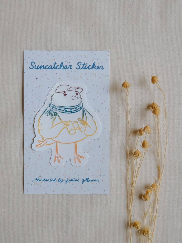 Autocollant de fenêtre attrape-soleil pour ornithologue pour la vente par Justine Gilbuena