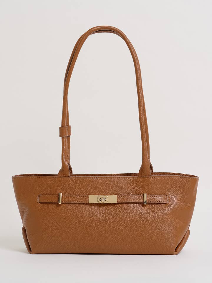 Lola Bag in Tan Togo Leather for wholesale by Voemièn
