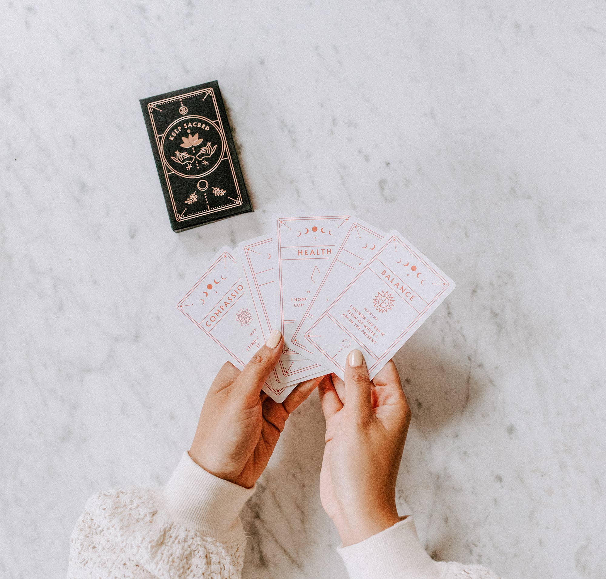 Keep Sacred Co - Vente Carte de tarot/oracles - Jeu d'Oracle de Cartes d'Affirmation2