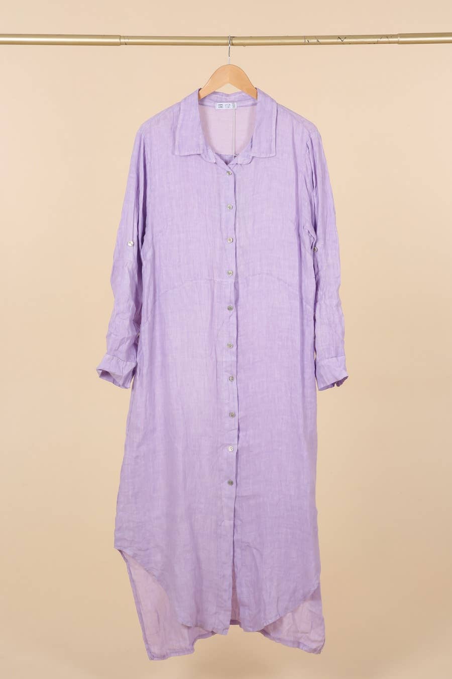 la maison des fibres naturelles - Wholesale Button Down Shirt - Women's - Long shirt dress 68036 100% LINEN41