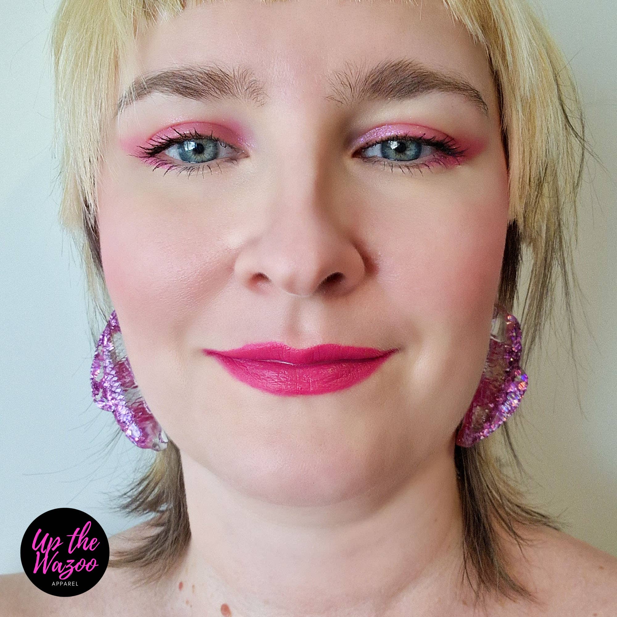 Up the Wazoo Apparel - Wholesale Stud/Post Earrings - Fancy Lures, Dusty Rose - Handmade To Order4