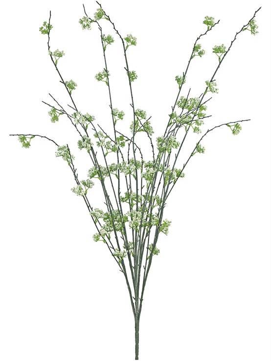 Tall Bridal Wreath Bush, 34", Cream/White for wholesale by Select Artificials, Inc.