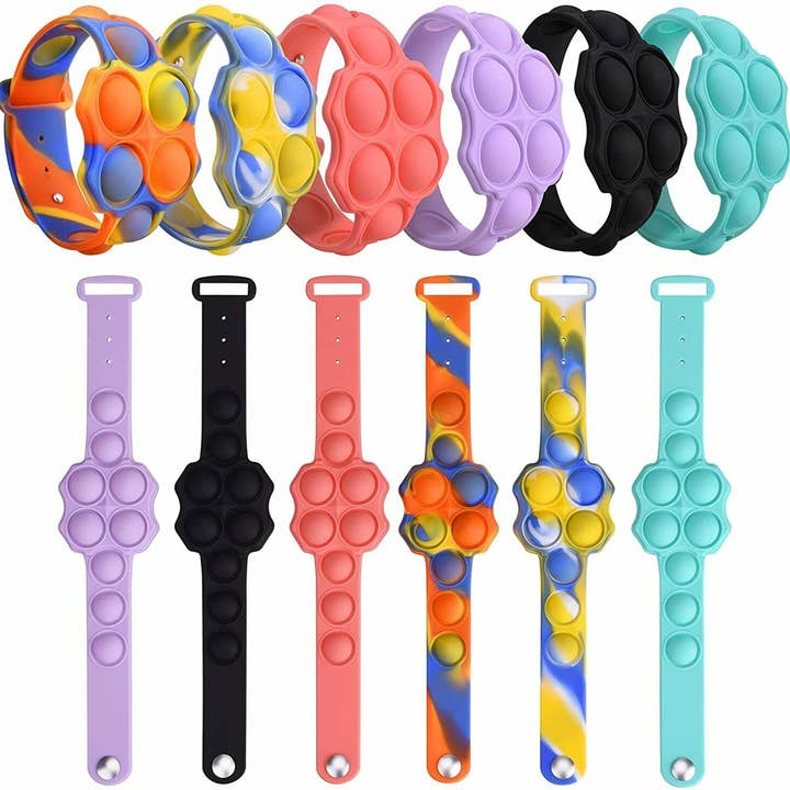 Toyventures – wholesale Fidget Toy - Barn – 1Pc Pop It Watch handled band silikon leksak sensorisk bubbla ADHD