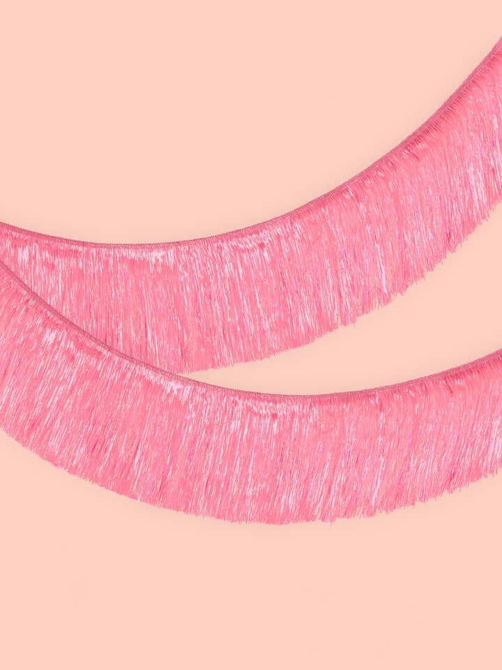 Bannière de fête à franges roses, fournitures de fête d'anniversaire, décor rose pour la vente par Petit Fetti