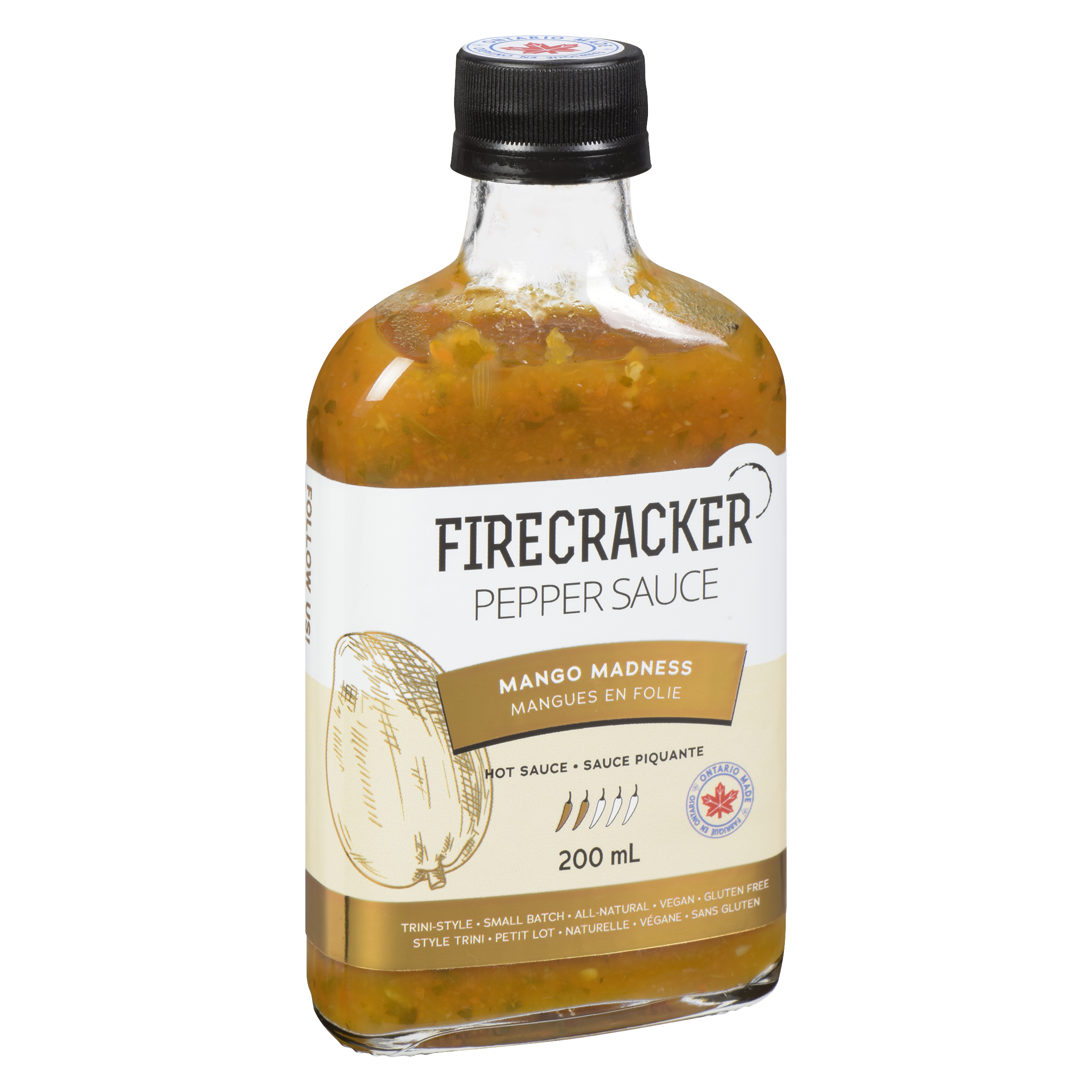 FIRECRACKER PEPPER SAUCE Ltd. – wholesale Hot sauce – MANGO MADNESS (MILD- MEDIUM HEAT)2