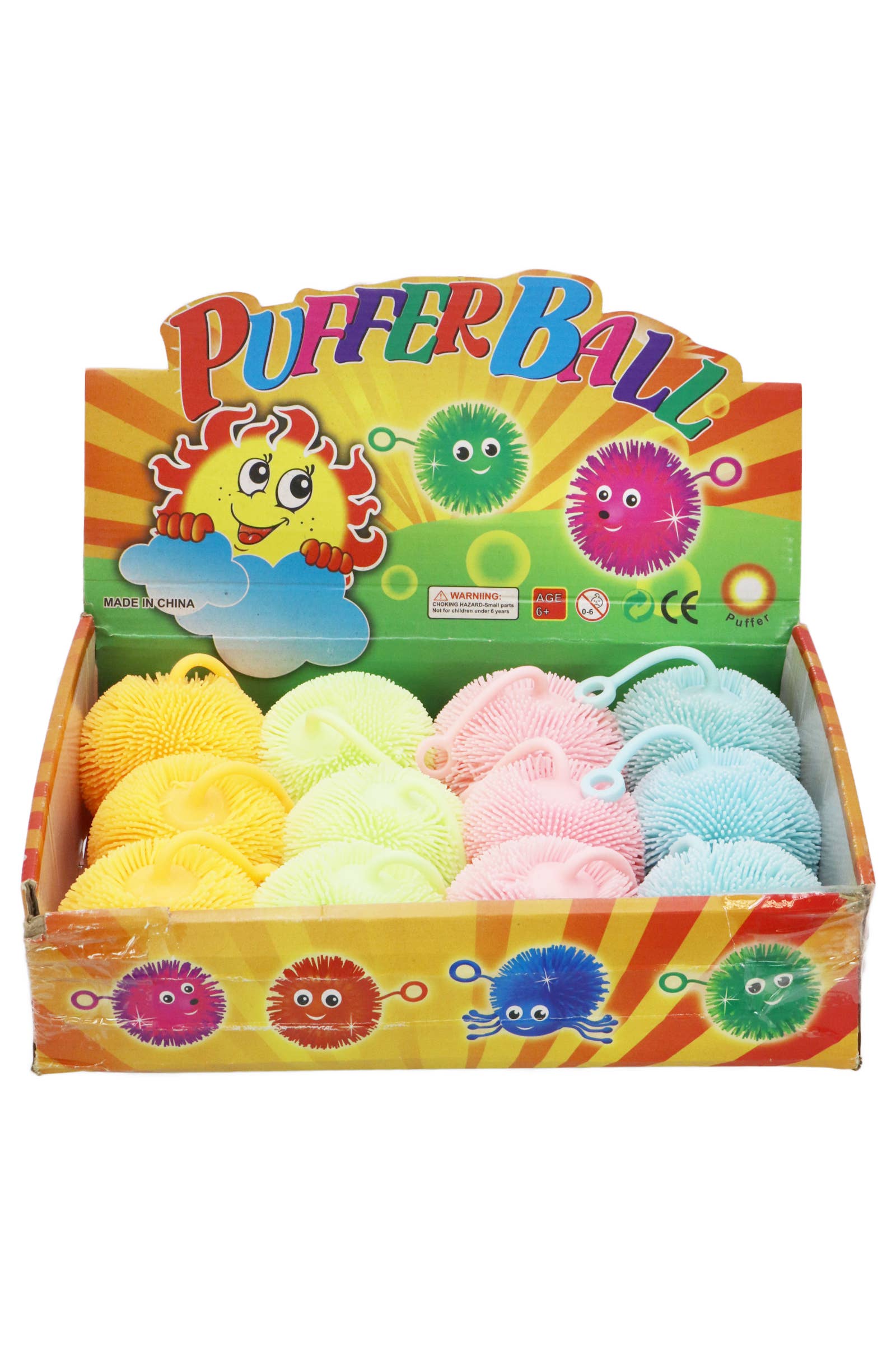 Cap Zone – wholesale Mjuk leksak - Barn och baby – Pastellfärgad taggig blåsfisk LED jojo-returboll leksak1