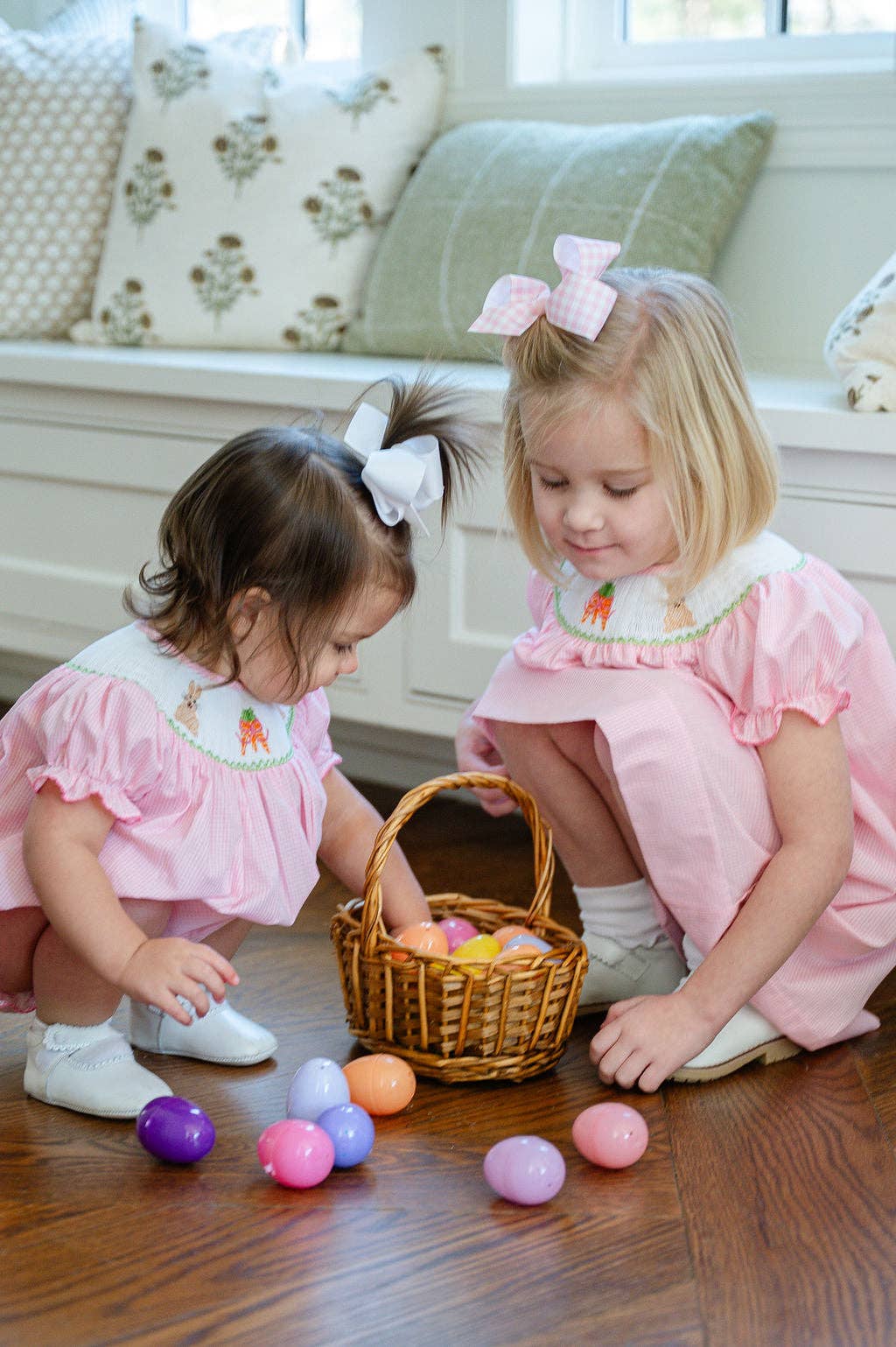Ruth and Ralph - Wholesale Dress - Kids - Easter Bunny and Carrots Smocked Helen Dress4