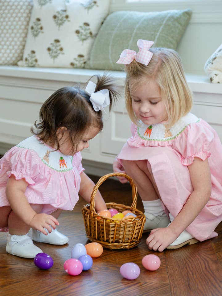 Ruth and Ralph - Wholesale Dress - Kids - Easter Bunny and Carrots Smocked Helen Dress4
