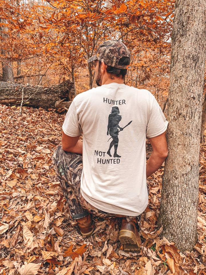 Hunter Not Hunted T-Shirt for wholesale by The Original Neanderthal LLC